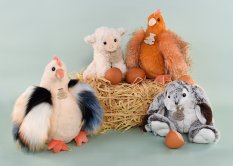 Doudou Histoire d´Ours Plyšová sliepočka hrdzavá 20 cm