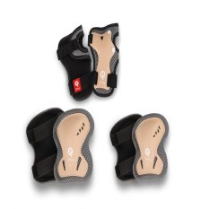 QPLAY Chrániče dětské Khaki, vel. S, vek 3-5 let