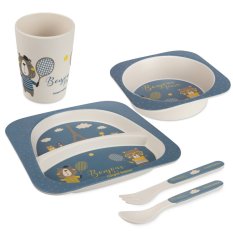 CANPOL BABIES Set vesela Bonjour Paris 5 buc albastru