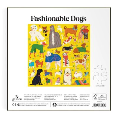 Galison Puzzle Cani alla Moda 500 Pezzi