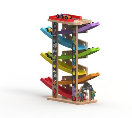 2Kids Toys Große Rennbahn 6 Rampen