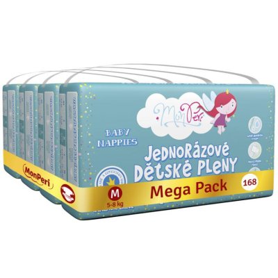 MONPERI Klasik Couches jetables M (5-8 kg) 168 pcs - Mega Pack