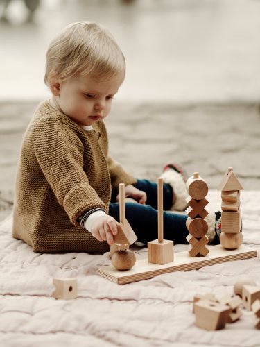 Wooden Story Stacking Toy XL - Natural