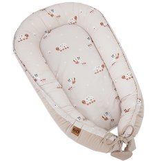 Nido EKO para bebé VELVET Bees Beige 90x60 cm