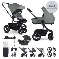 EASYWALKER SET Kinderwagen 4-in-1 Harvey⁵ Agave Green XXL AIR + CYBEX Aton B2 i-Size + Basisstation
