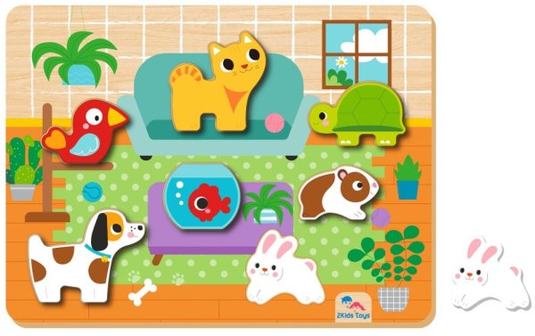 2Kids Toys Inlegpuzzel Huisdieren