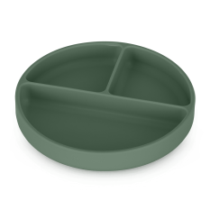 PETITE&MARS Take&Match Misty Green assiette ronde en silicone 6m+