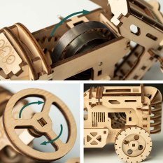 RoboTime 3D dřevěná mechanická skládačka Traktor