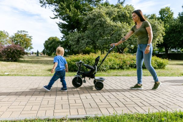 Rowerek trójkołowy QPLAY Cosy Grey, wiek 10-72 miesięcy