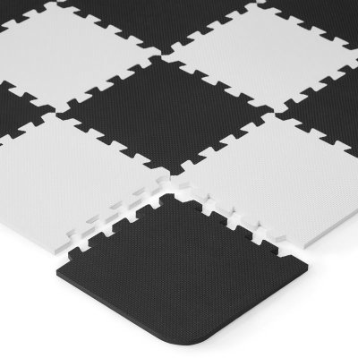 KINDERKRAFT Schaumstoff Puzzlematte Luno 150 x 180 cm Schwarz, 30 Stk.