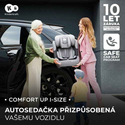 KINDERKRAFT Fotelik samochodowy Comfort up i-size różowy (76-150 cm)