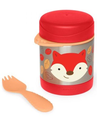SKIP HOP Zoo Garrafa térmica para alimentos com colher/garfo Raposa 325 ml, 3+ + AQUAINT 500 ml