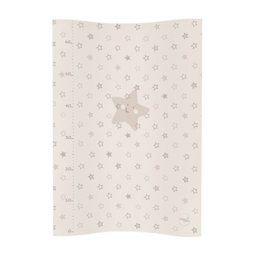 CEBA Pelenkázószőnyeg 2 sarkú puha COZY (50x70) Stars beige