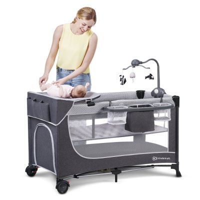 KINDERKRAFT SELECT Reisebett Leody Zubehör Leody Grey, Premium