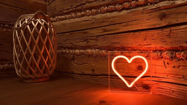 2Kids Toys LED NEON LIGHT svetilka Srce rdeča