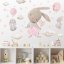 Watercolor Wall Stickers - Light Pink Bunnies