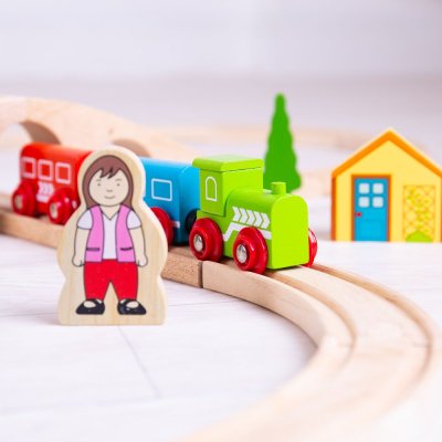 Bigjigs Rail Pista de Comboio de Madeira em Oito