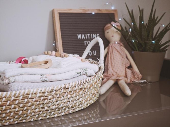 AHOJBABY Baby changing basket Smart Basket natural + mat