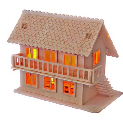 Woodcraft Drewniane puzzle 3D Willa