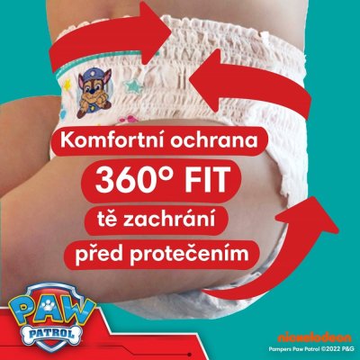 PAMPERS Pleny kalhotkové Active Baby Pants Paw Patrol vel. 5 (12-17 kg) 132 ks