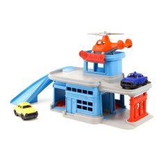 Green Toys Parkeergarage met meerdere verdiepingen blauw met accessoires