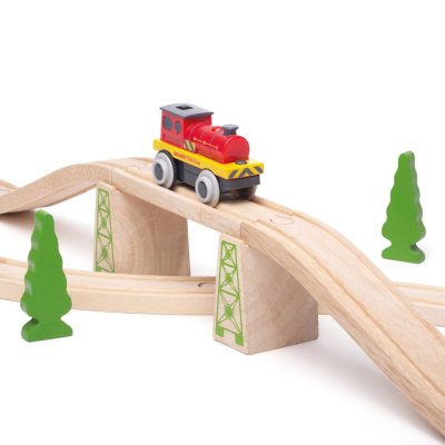 Bigjigs Rail Elektrolokomotive Roter Kraftprotz