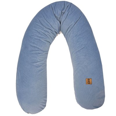 Cuscino da allattamento EKO Velvet Giraffe blu 180 cm