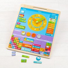 Bigjigs Toys Engleski magnetski kalendar sa satom