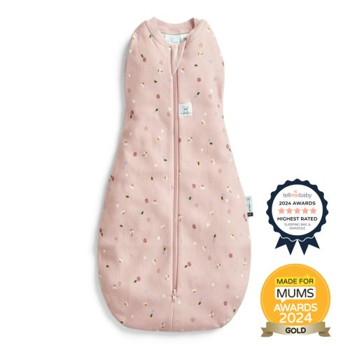 ERGOPOUCH Σφουγγάρι και υπνόσακος 2 σε 1 Cocoon Daisies 0-3 m, 3-6 kg, 0,2 tog