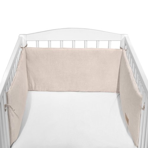 KLUPS Safety guard for cot Velvet beige 180x30 cm