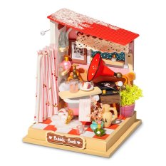 RoboTime 3D drevená skladačka Miniatúra domčeka Bublinkový kúpeľ