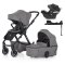 PETITE&MARS SET Kočárek 4v1 ICON Dove Grey LITE AIR + CBX By CYBEX Aton B2 i-Size