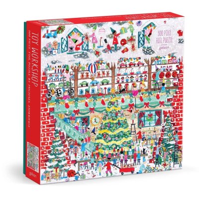 Galison Folie Puzzel Michael Storrings Kerst Speelgoedwerkplaats 500 stukjes