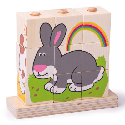 Bigjigs Baby Cubi da Infilare Animali