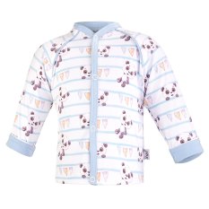 Jacke mit Outlast®-Futter - Panda Streifen/Hellblau