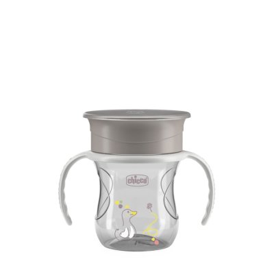 CHICCO Cană 360 Perfect X cu mânere gri, 12m+