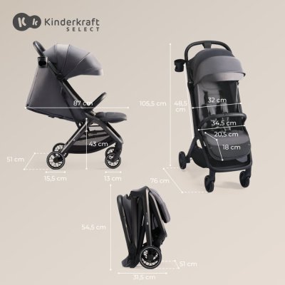 KINDERKRAFT SELECT Sportkinderwagen Nubi 2 Pink Quartz