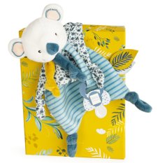 Doudou Zestaw prezentowy - Zabawka z uchwytem na smoczek koala Yoca 20 cm