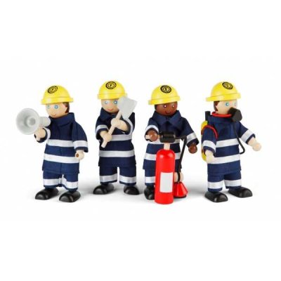Tidlo Wooden Firefighter Figures