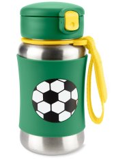 SKIP HOP Spark Style Bouteille d'eau en acier inoxydable avec paille Football 12 mois+