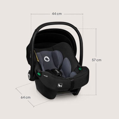 LIONELO Seggiolino Auto Astrid i-Size (40-87 cm) Black Grey
