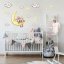 Sticker mural - Chouette rose sur la lune