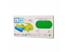 L-W Toys Plaque de construction JUNIOR 16x32 plots verte