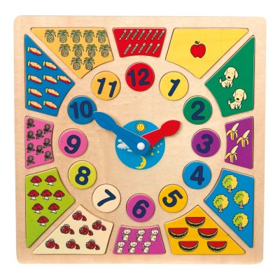 small foot Edukacyjne puzzle do nauki zegara