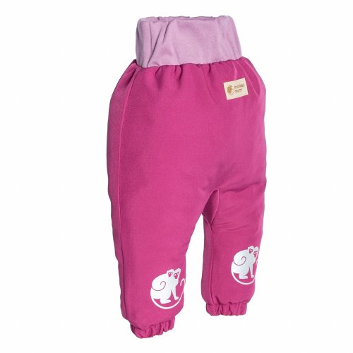 Dětské softshellové kalhoty s membránou Monkey Mum® - Šťavnatá malina