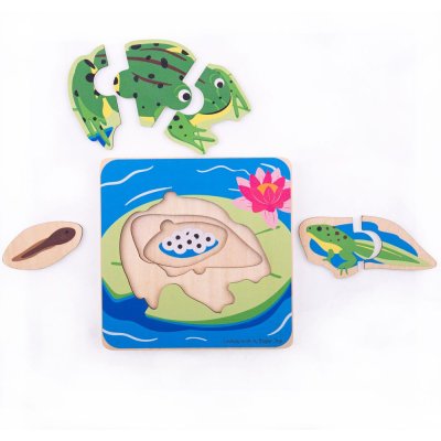 Bigjigs Toys Puzzle a incastro cicli vitali della rana