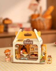 Puzzle 3D en bois RoboTime Miniature de maison Pâtisserie des oursons