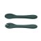 PETITE&MARS TAKE&MATCH dining siliconen set 4-delig Misty Green - Intens Oker 6m+