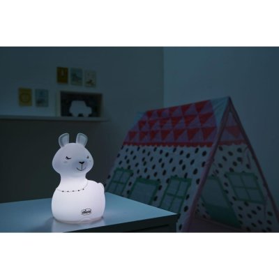 CHICCO Lampe Nachtlicht wiederaufladbar, tragbar Sweet Lights - Lama