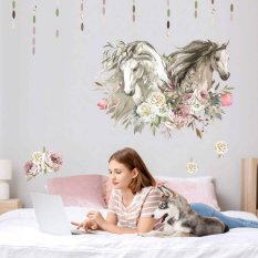 Children's wall stickers - Romantic sticker with horses
